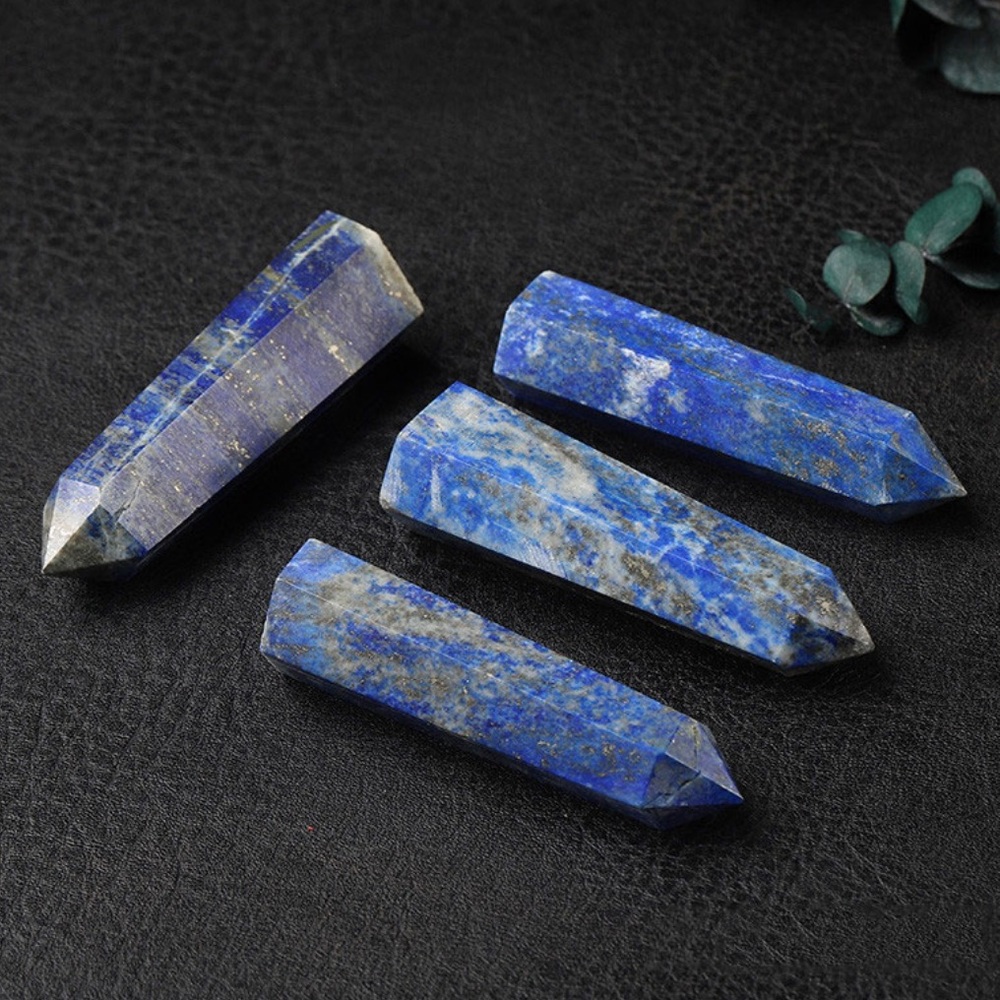 🆕New Natural Healing Lapis Lazuli Crystal Gemstone Tower/Wand - Picture 4 of 4